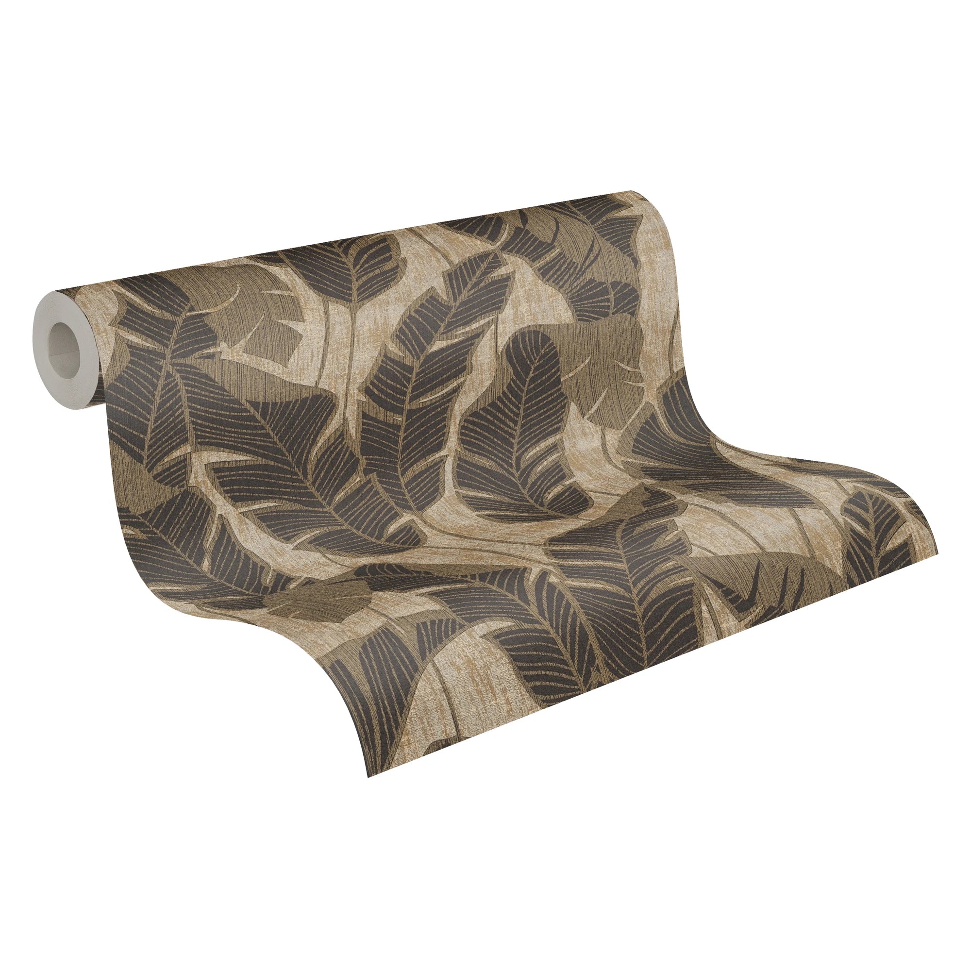 Made Germany Modern Floral Wallpaper Rolls Beige Black Non Woven Vinyl Highly Wash-Resistant Light Resistant Living Room Kitchen