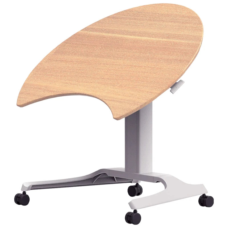 Customized Round Height Adjustable Sit to Standing Table Lifting Flipping Pneumatic Gas Spring Riser Mobile Painting Desk