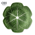 2024 Green Cabbage Plate Vegetable Tableware Series  10.5inch Charger Plate  Portuguese Village Ceramic Dinnerware
