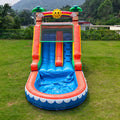PVC Commercial Inflatable Wet Slide Bounce House for Kids  Outdoor Jump Bouncer Inflatable Water Slide With Pool & Blower