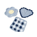 Wool Crochet Coasters Set Flower Pad Cup Knitting Cotton yarn Sewing Made in Vietnam Decoration