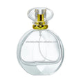 New Design 30ml 50ml 100ml Pumpkin Oblate Shape Glass Perfume Bottle with Clear Cap Small Round Glass Bottle for Perfume
