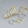 2.5mm Thick Classic Hoop Earrings 925 Sterling Silver Hoops for Women Gift