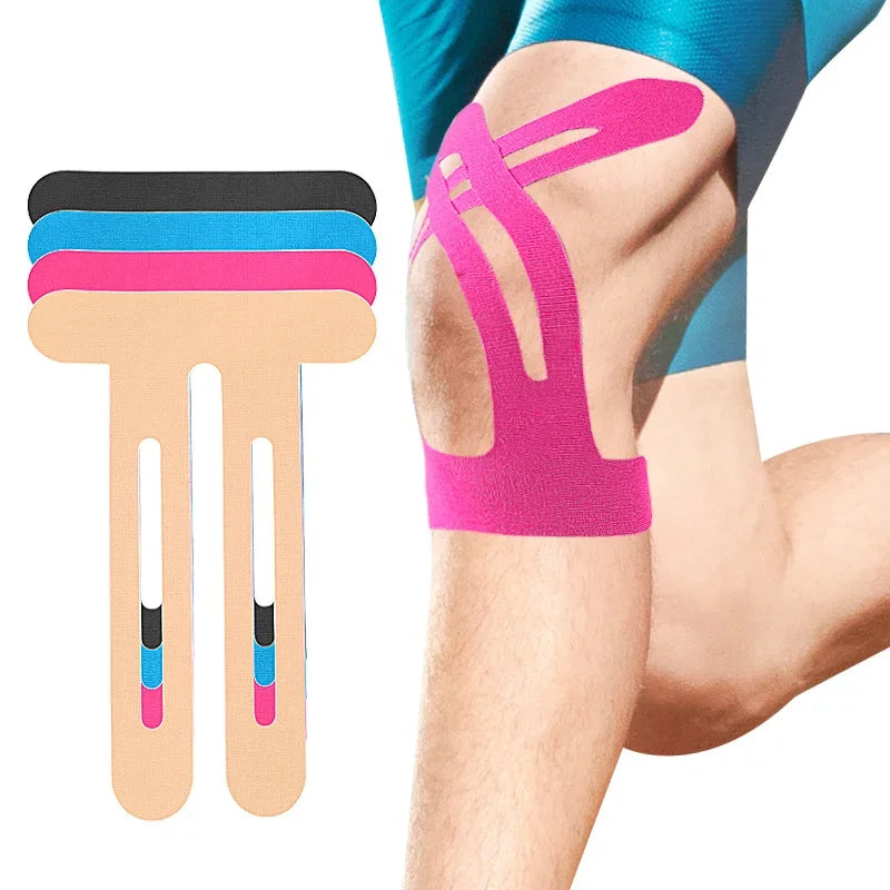 Melenlt Waterproof Pre-cut Kinesiology Tape Muscle Sports Tap Strong Tensile Kinesics Tape for Sports