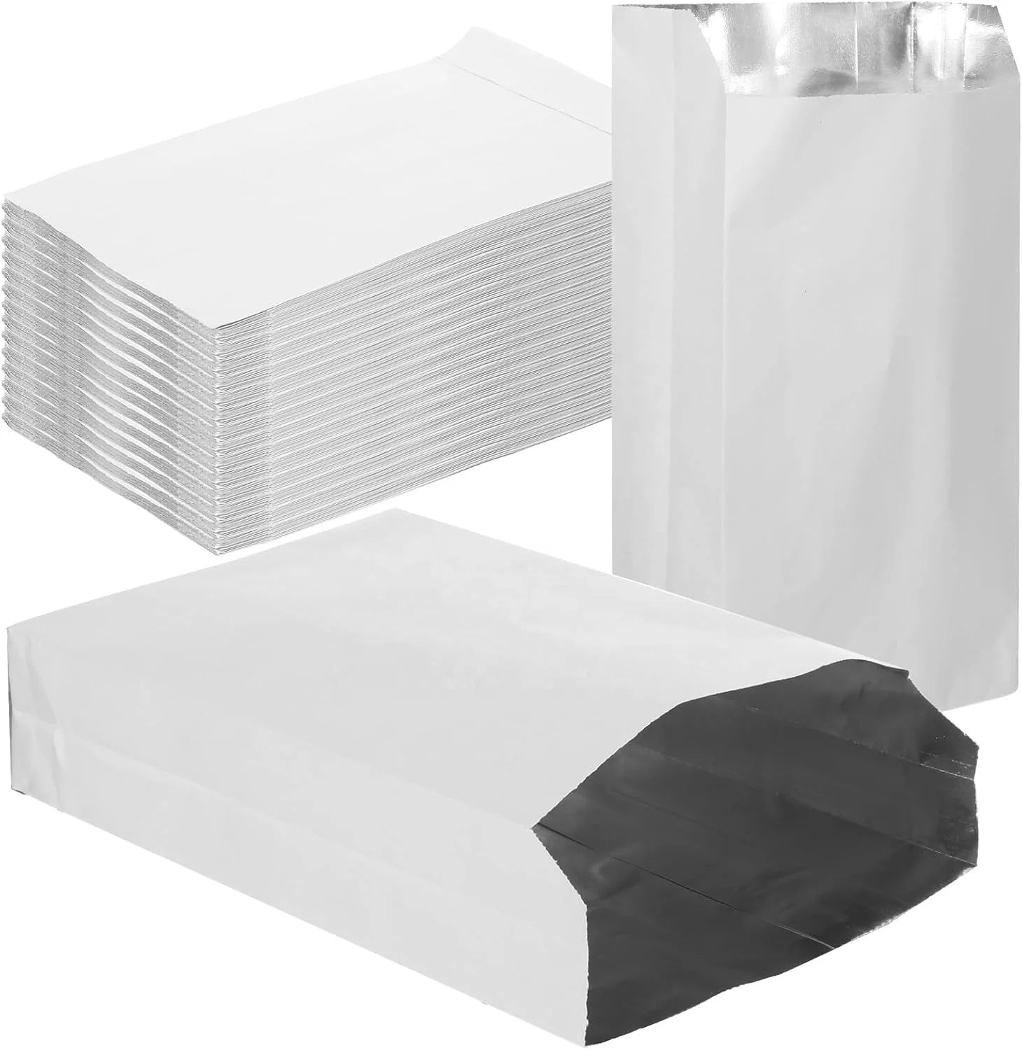 Foil Sandwich Wrap Insulated Hot Dog Bag Grease Resistance Paper Foil Hamburgers Bags for Breakfast Lunch