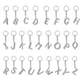 Silver Wholesale Metal Promotion Zinc Alloy 26 Capital Initial Letter a ~Z Diamond  Alphabet Pendant Key Chain Keychains