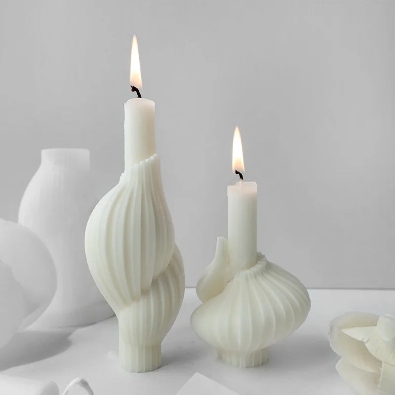 Aroma Candle Silicone Mold DIY Conch Shape Ornament Resin Plaster Making Silicone Mould Home Decor