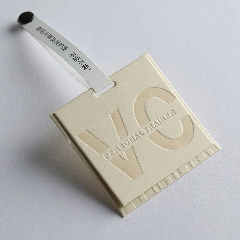 Factory Direct Sales Luxury Recycled Paper Clothing Accessories Label Business Card hang Paper Tag