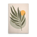 Made in Germany Modern Fern Leaf Beige Green Canvas Wall Mural with Stretcher Frame-Hanging Wedding Portrait