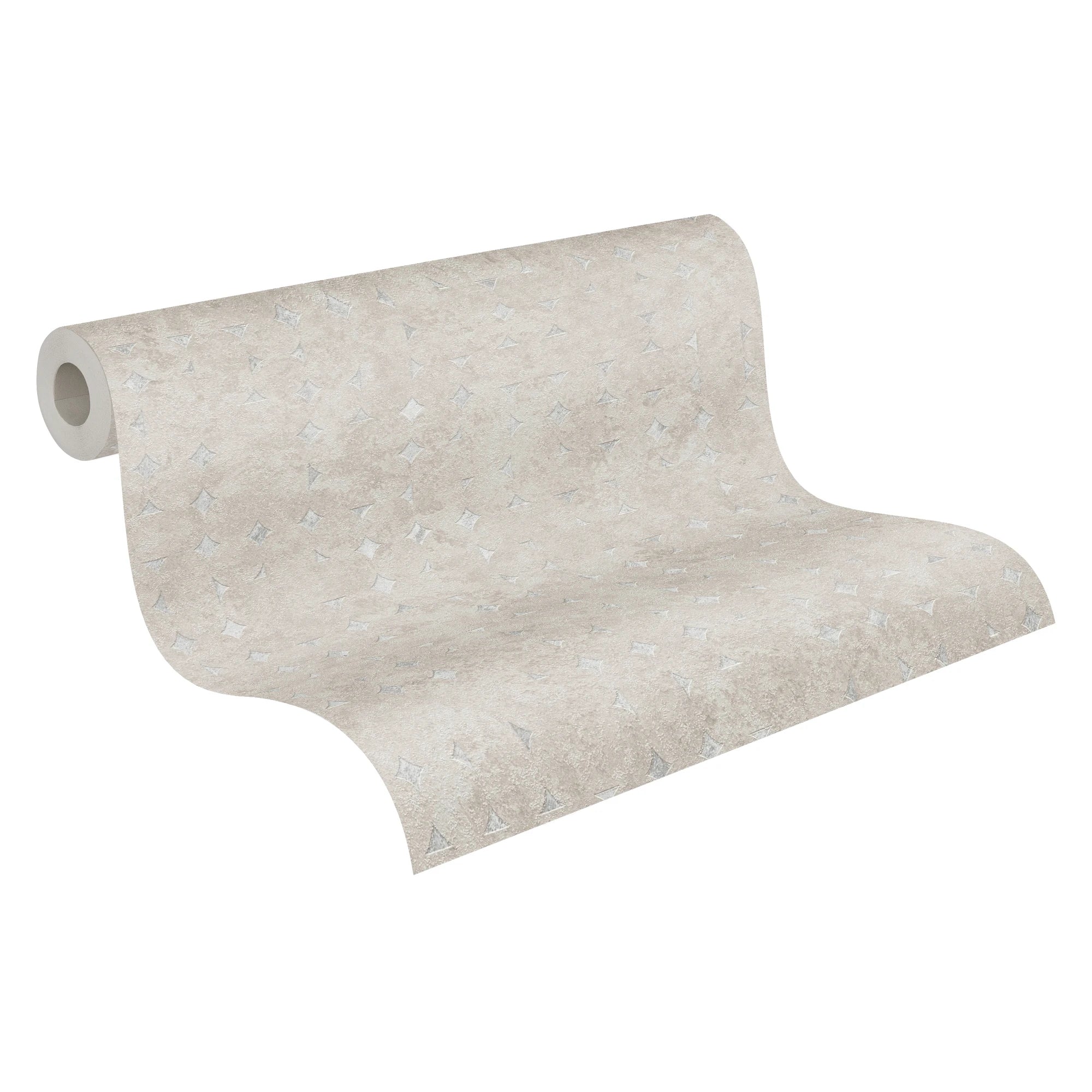 Made Germany-Used Look Beige Silver Non Woven Modern Wallpaper Rolls 1005x053m Household Entertainment Use Highly