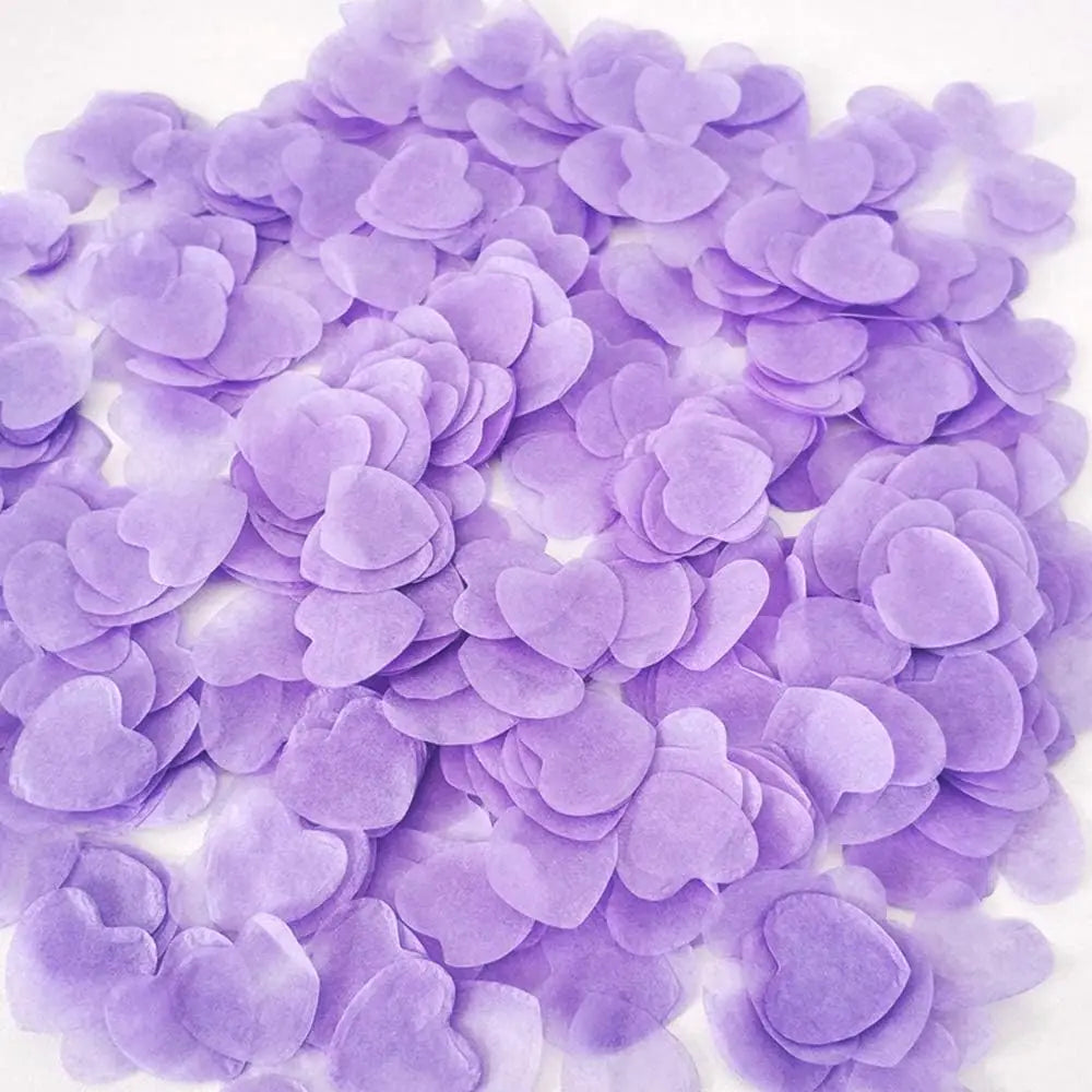 Purple Tissue Paper Heart Confetti Party Biodegradable Confetti Paper for Balloon or Table Party Decoration