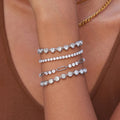 J&D Sports and Leisure Steel Stainless Steel 18K Gold Plating Zirconia Chain Tennis Chain Bracelet