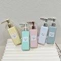 Deluxe 250ml Refillable Pink Square Pump Bottle PET Plastic Body Wash Conditioner Container 500ml Gold Pump Lotion Cosmetics MegaBDM