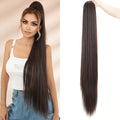 40in Long Light Blonde Synthetic Straight Ponytail Hair Extension Natural Matte Finish Clip-in or Wrap Around Hairpiece