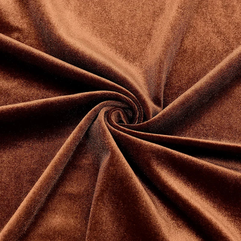Knitted Wholesale Soft Comfortable Dutch Fleece Velvet Fabric 100% Polyester Korean Velvet Gold for Dresses Bags Covers