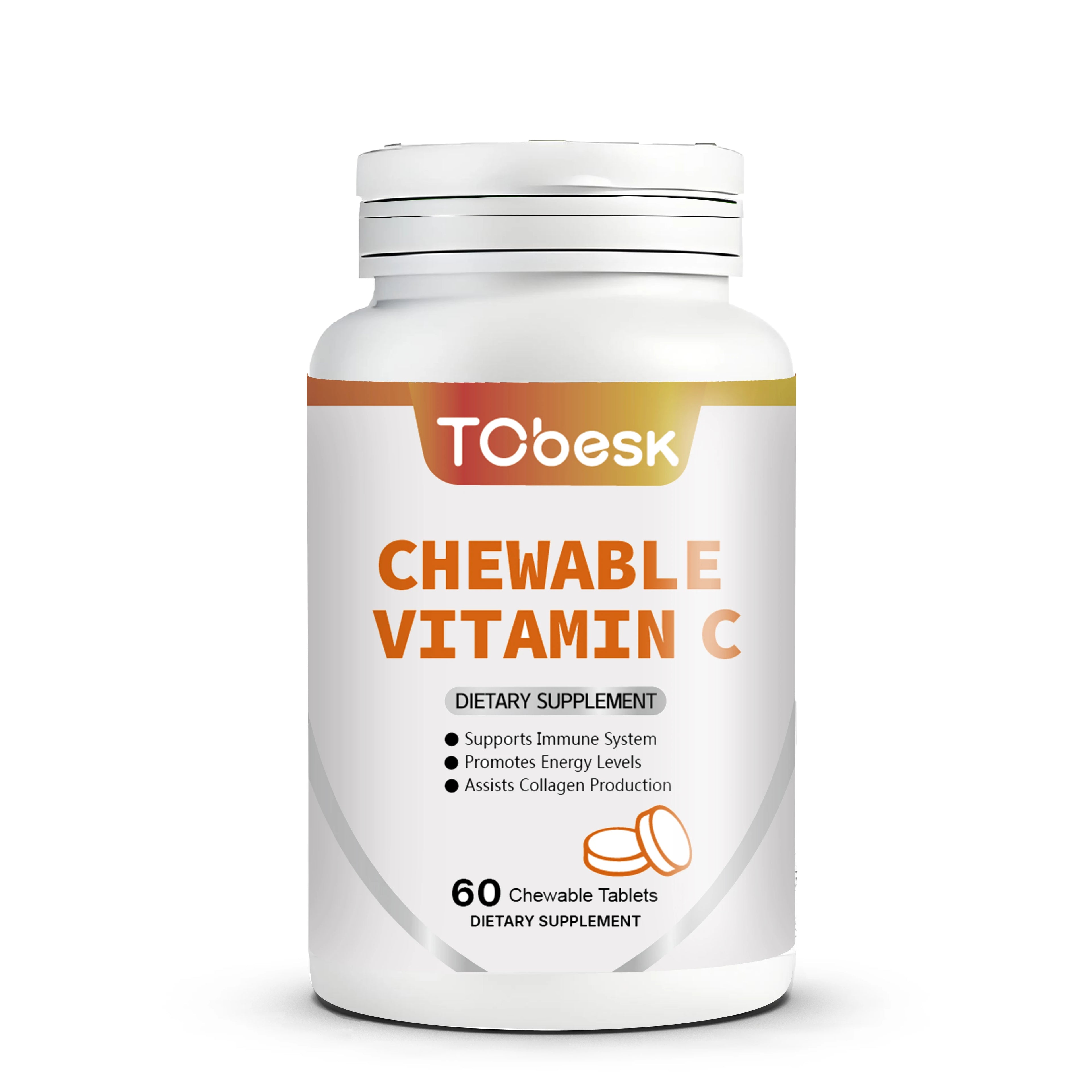 Hot Sell Natural Tablet Form Supplements Strengthen Immunity and Reduce Fatigue for Adults TCbesk Chewable Vitamin C Tablets