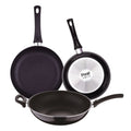 PIXEL Chef Sauce Set of 2 Frying Pans 20/24cm + Wok 30cm in Pressed Aluminum and Non-Stick