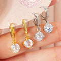 Foxi in Stock Fashion Earrings Wholesale Bulk Price Drop Charm Round Cubic Zirconia Gold Silver Hoop Earrings