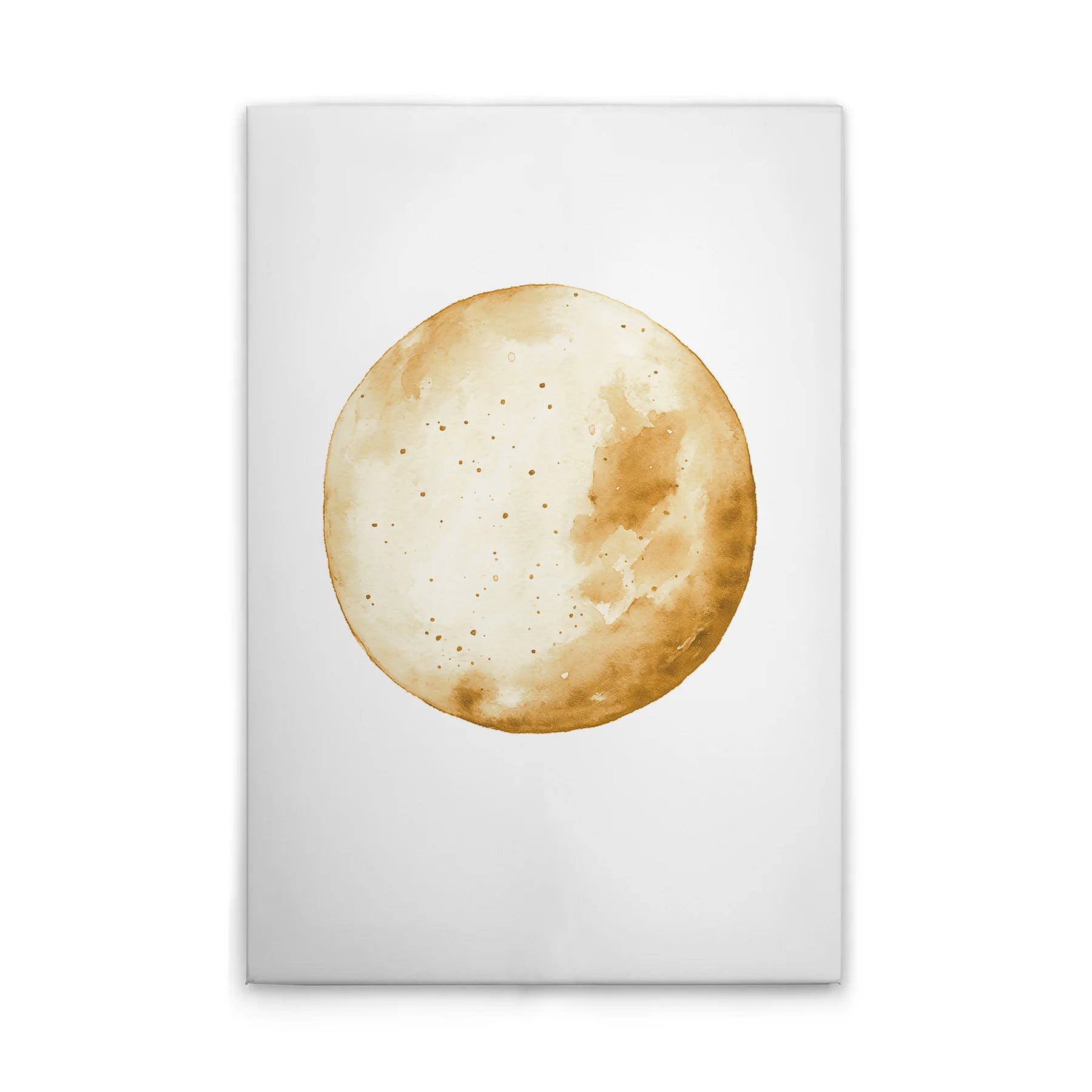 Made In Germany - Home Decor Canvas Picture Golden Moon - Wall Mural In White And Yellow - Canvas Picture On Stretcher Frame