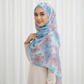 Elegant Headscarf Shawl Head Wraps Floral Print Viscose Cotton Modal Scarf Hijab for Muslim Women 180*70cm