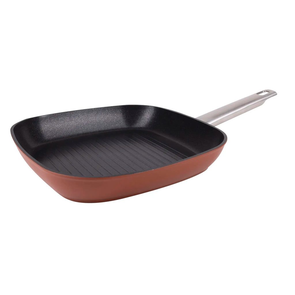 San Ignacio AGROS Square Grill Pan 24x4cm in Forged Aluminum