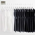 Men's Heavyweight Cotton Sleeveless T Shirt Loose Fit Crew Neck Gym Sport Casual Streetwear Tank Top Summer