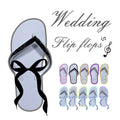 White Breathable Anti-Slip Soft Light Weight Summer Wedding Guest Flip Flops-Dancing Feet Party Favors Reception Guest for