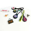 Customised PVC & Silicone Zipper Slider Pull Tab Printed Zip Puller with Nylon Cord for Bags Garments Shoes