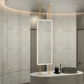 Customized Touch Screen Front Frosted Lighting Mounted LED Smart Bathroom Hotel Special Rectangle Shaped Fogless