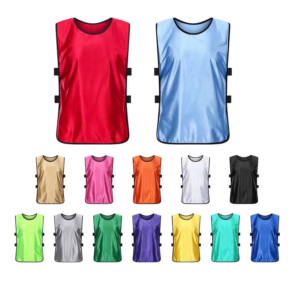 2025 Custom 100% Polyester Football Training Bib | Breathable Sports Vest Mercerized Mesh Shirt for Team Practice