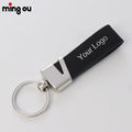 Wholesale Personalized Leather Keychain Auto Accessories Logo Car Brand Key Chain Holder Laserable Leatherette Metal Keychain