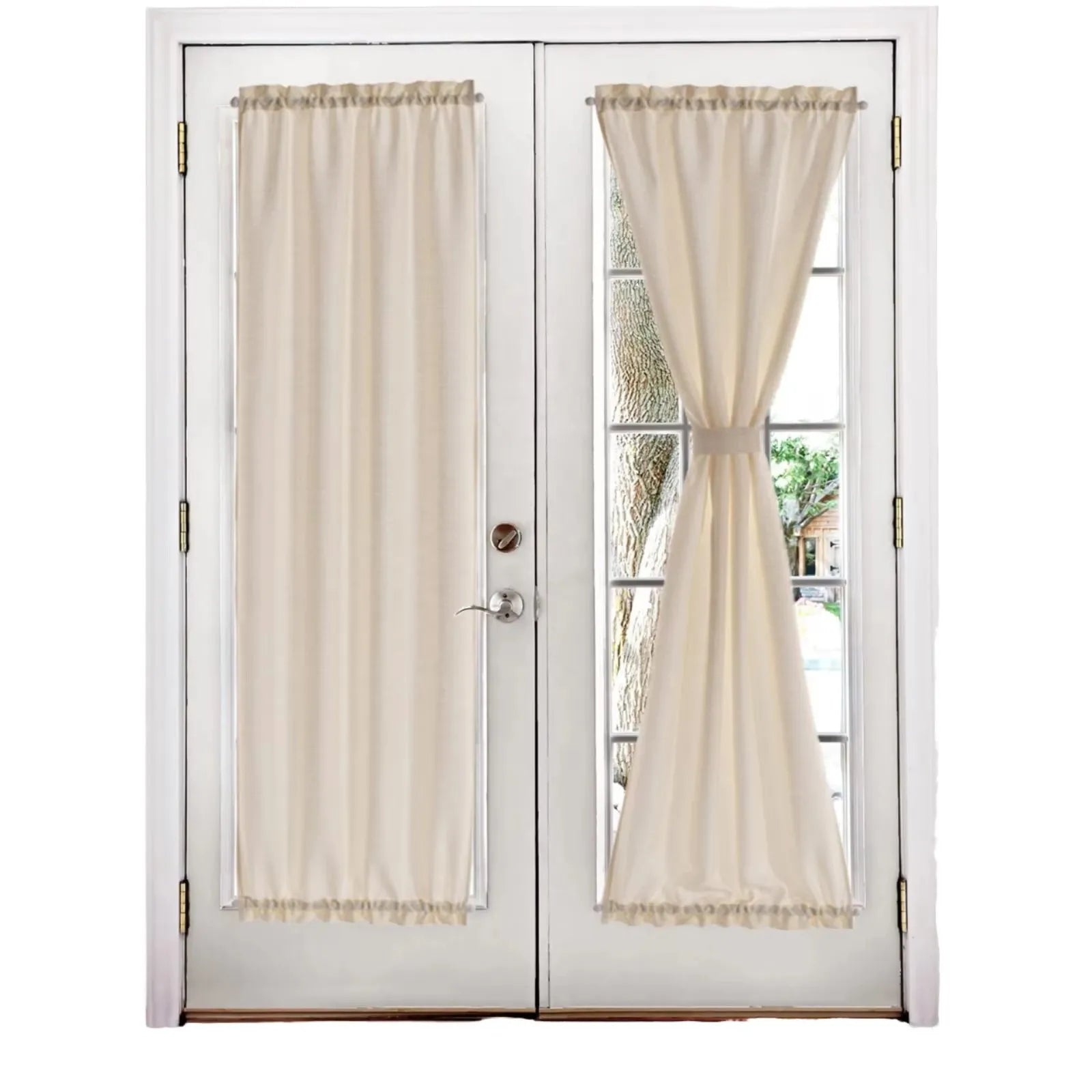 XinLan Wholesale Customizable French Plain Curtain Rod-Pocket Sun Shade for Shop Front & Small Doors
