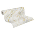 Germany Made Marble White Grey Gold Metallic Non Woven Vinyl Wallpaper Rolls Sound-Absorbing Anti-static for Living Room Hotel