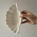 Ceramic Seashell Decorative Tray Elegant Shell-Shaped Dish for Jewelry Tableware and Home DÃ©cor