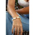 Azuris Elegant 925 Sterling Silver Mother of Pearl Turkey Bracelet Stylish Bangle
