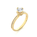 Latest Classic Womens Engagement Ring Gold Jewelry Lab Grown0.78 ct Round Diamond Wedding Gift Womens Ring from India