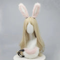 S0003 Furry Sweet Rabbit Bunny Ear and Tail Set Party Costume Accessory for Dress-Up Birthday Party & Themed Events