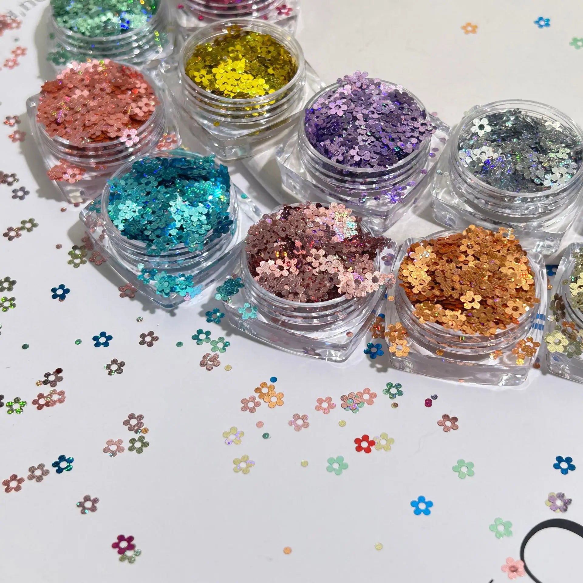 Xucai Flash Laser Flower Sequins Sequin Gold Onion Powder DIY Handmade Toy Accessory Materials