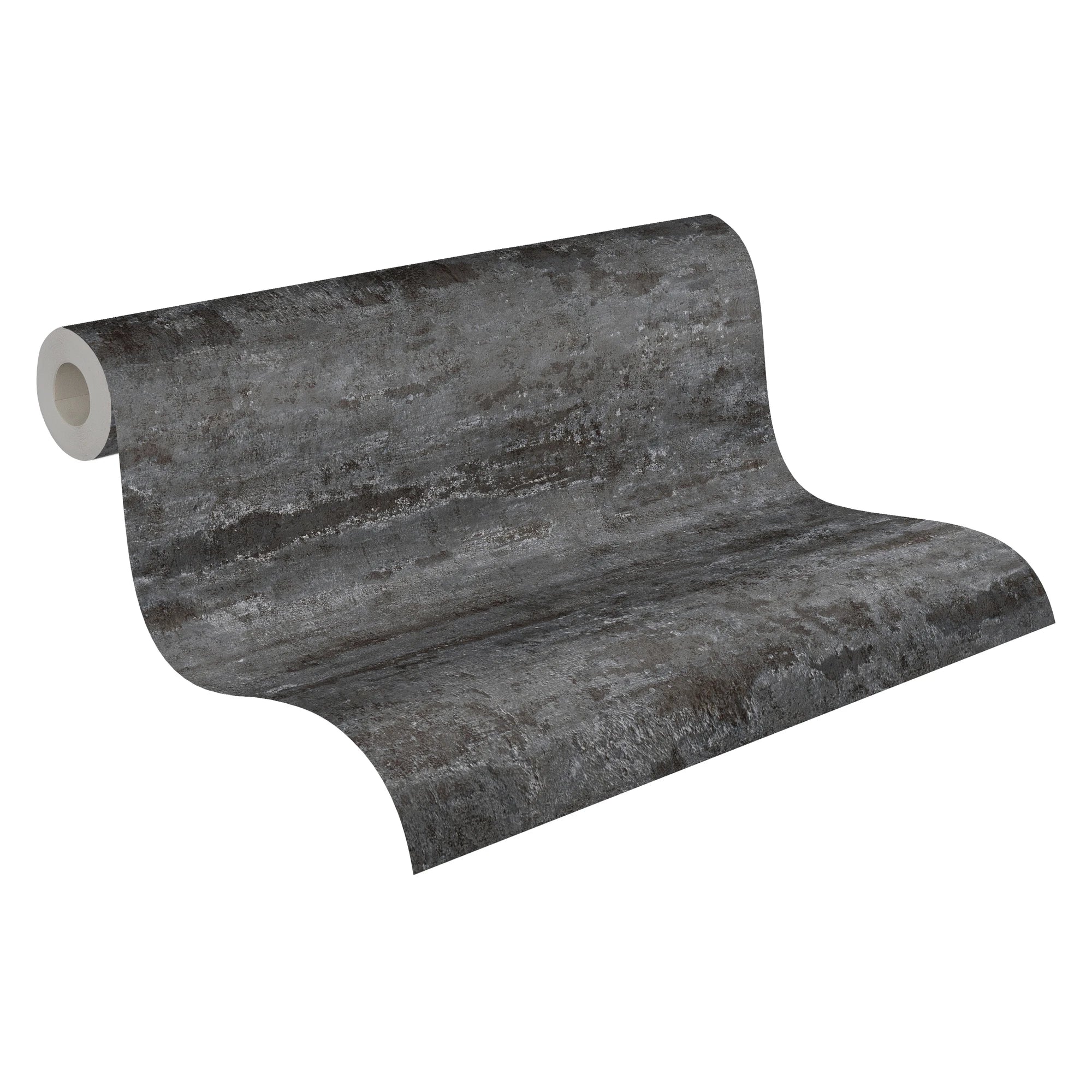 Made in Germany - Wallpaper rolls Solid Plain Colour Black - Non Woven Vinyl - Wallpaper Home Decoration - 1005 x 053 m