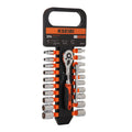 KSEIBI High Quality Hexagon Socket and Ratchet Set 1/4-Inch 22-Pc. for Wire Rope Connector