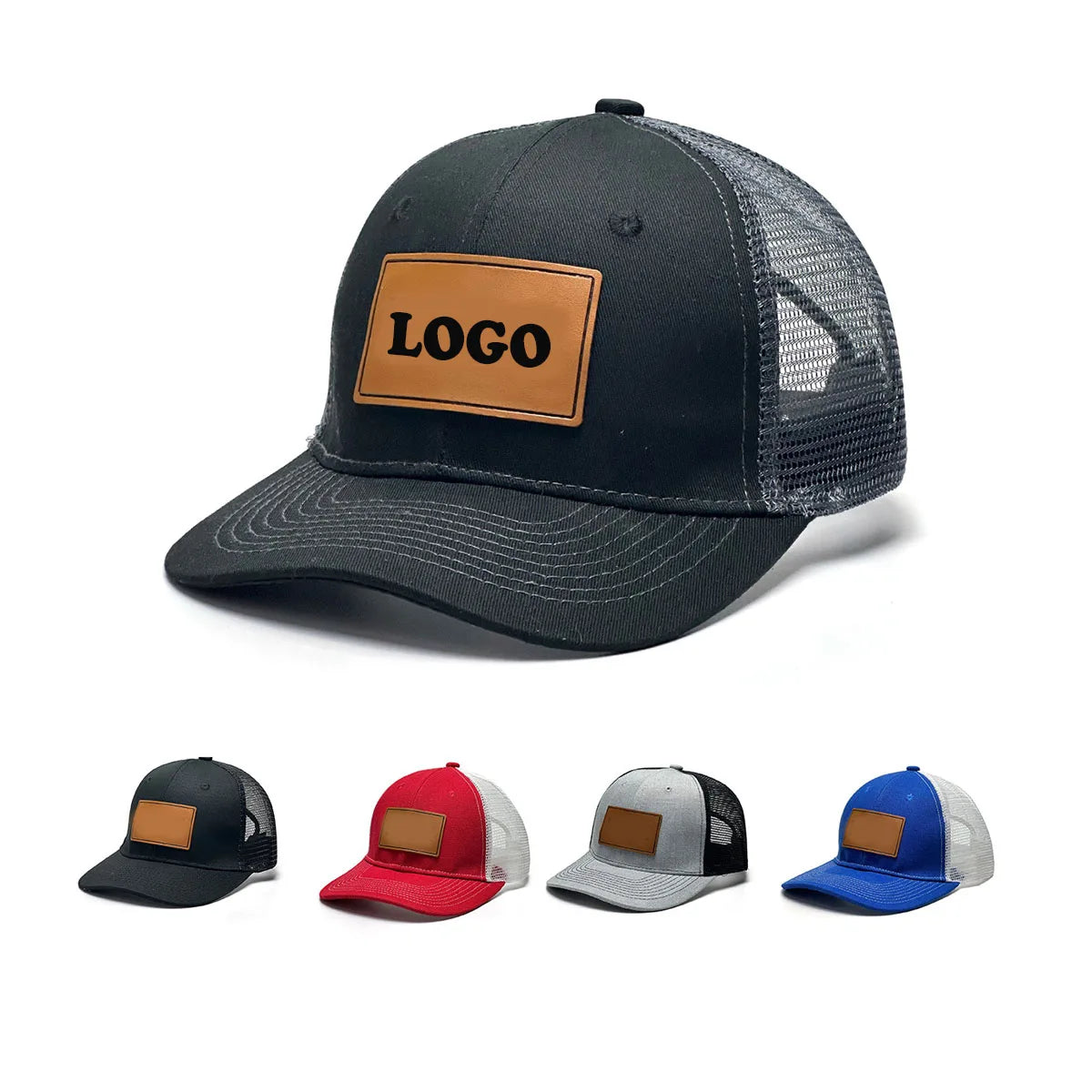 Ready to Ship Blank Golf Gorras Mesh 6 Panel Camo Truker Caps Embroidered 112 Trucker Hats Designs Custom Leather Patch
