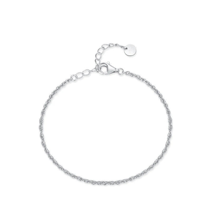 SL1649 S925 Sterling Silver Bilayer Bracelet for Women Trendy Gold Plated Line Chain Wedding Party Accessories Jewelry
