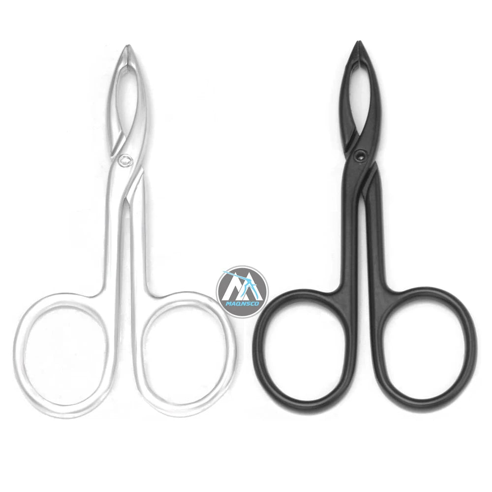 2 Pieces of Eyebrow Tweezers With Pointed Tip Scissor Handle Straight Shaped for Hair Plucker Removal