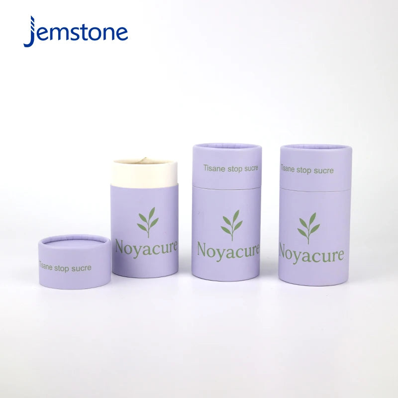Custom Printed Logos Bio-Degradable Kraft Paper Tube for Tea & Coffee Beverage Container Cardboard Cylinder Packaging