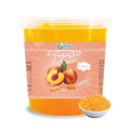 KEIFU Taiwan Peach-Flavored Yellow Popping Boba Pearls 3.2kg Bubble Tea Bottle Packaging 12-Month Shelf Life HALAL/HACCP