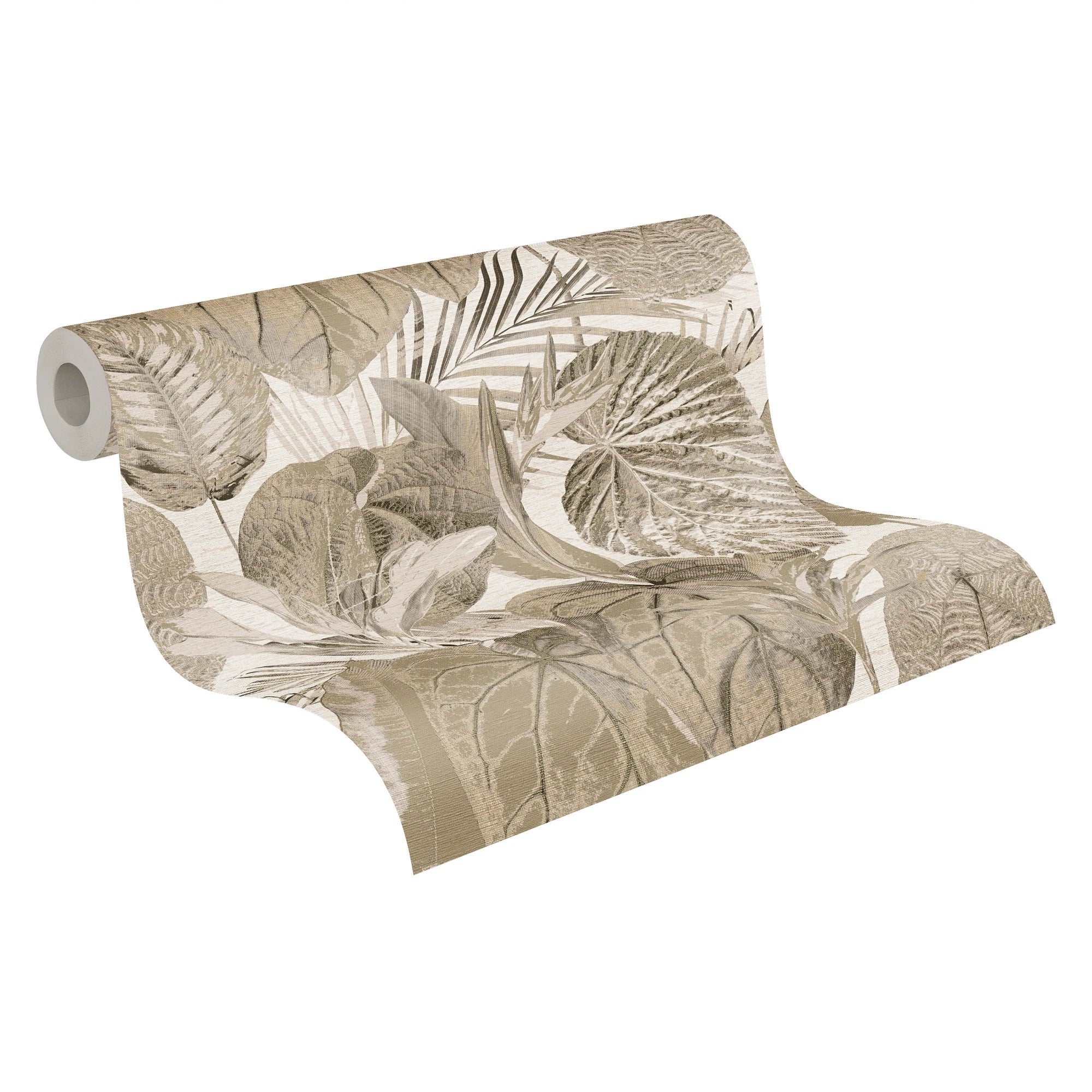 Germany-Jungle Beige Taupe Floral Non Woven Vinyl Wallpaper-Abrasion Light Resistant Removable for Living Room Hotel Kitchen