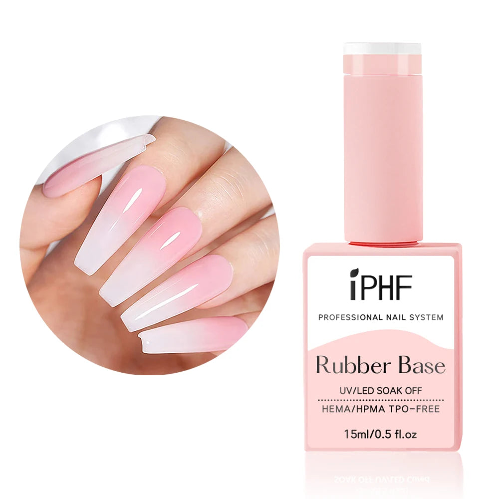 Hot Selling Rubber Base Gel Polish Color Base Nail Strengthener Gel Base Coat Gel Nail Polish Kit Set 9