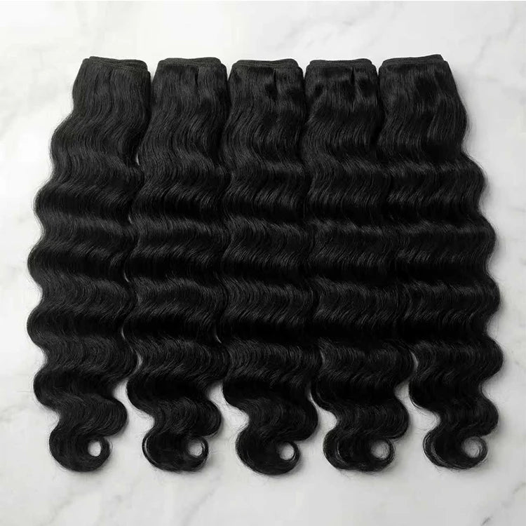 New Year Sale Raw Virgin Cuticle Aligned 100% Human Hair Perruque Double Drawn Vietnamese Hair Deep Wave Hair Bundles MegaBDM