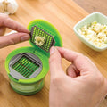 Premium Manual Vegetable Chopper Ginger Multi Functional Kitchen Gadgets Crusher 2 in 1 Stainless Steel Garlic Press