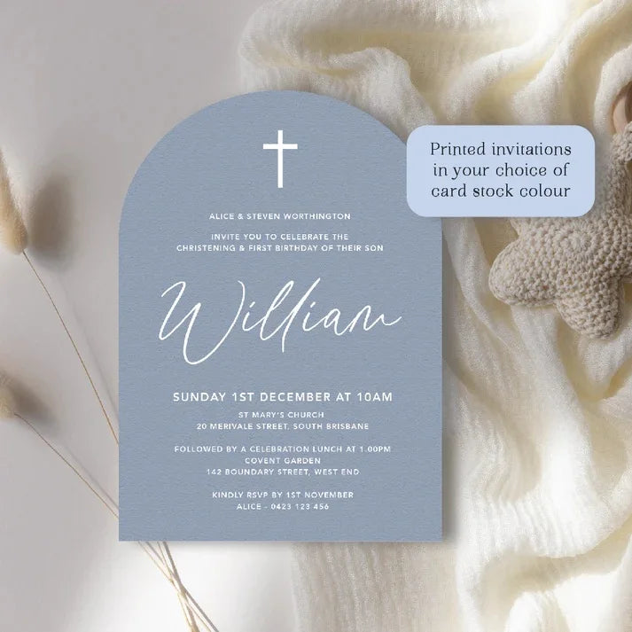 Jewish Arch Shape Birthday Invitation Cards Baby Shower Baptism Invitation Card with Customized Text